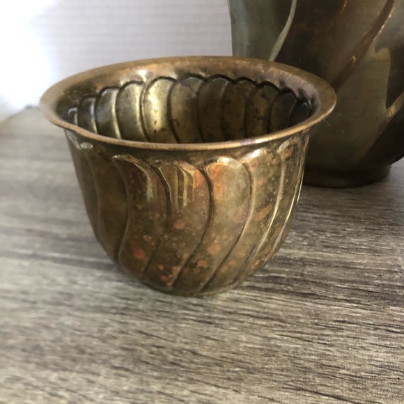 Vtg Solid Brass Indoor Planters - Picture 4 of 16